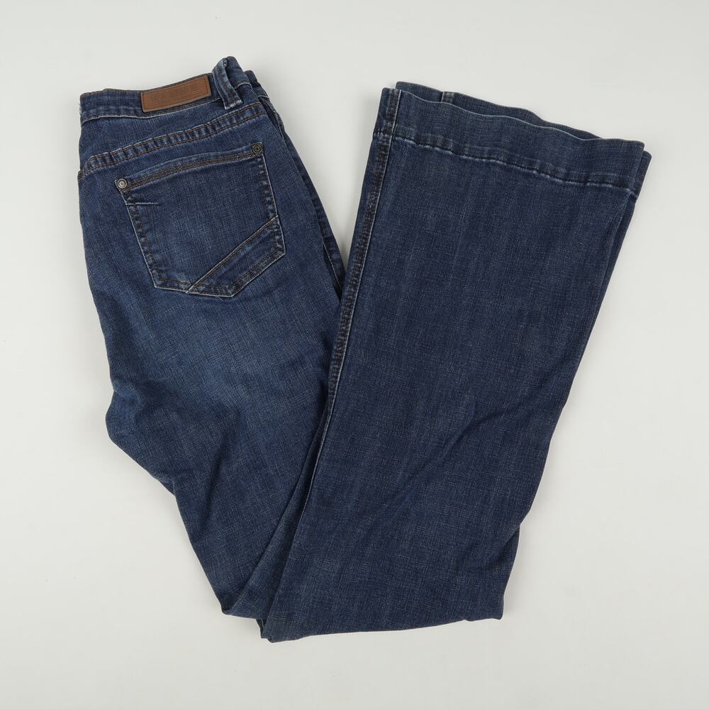 Rock & Roll CowGirl Womens 30x36 High Rise Trouser Dark Denim Jeans